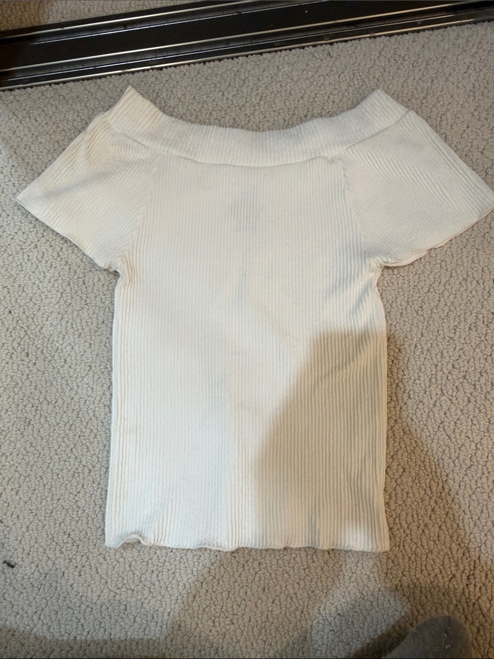 Free People Ribbed Off the Shoulder Tee - Picture 3 of 3